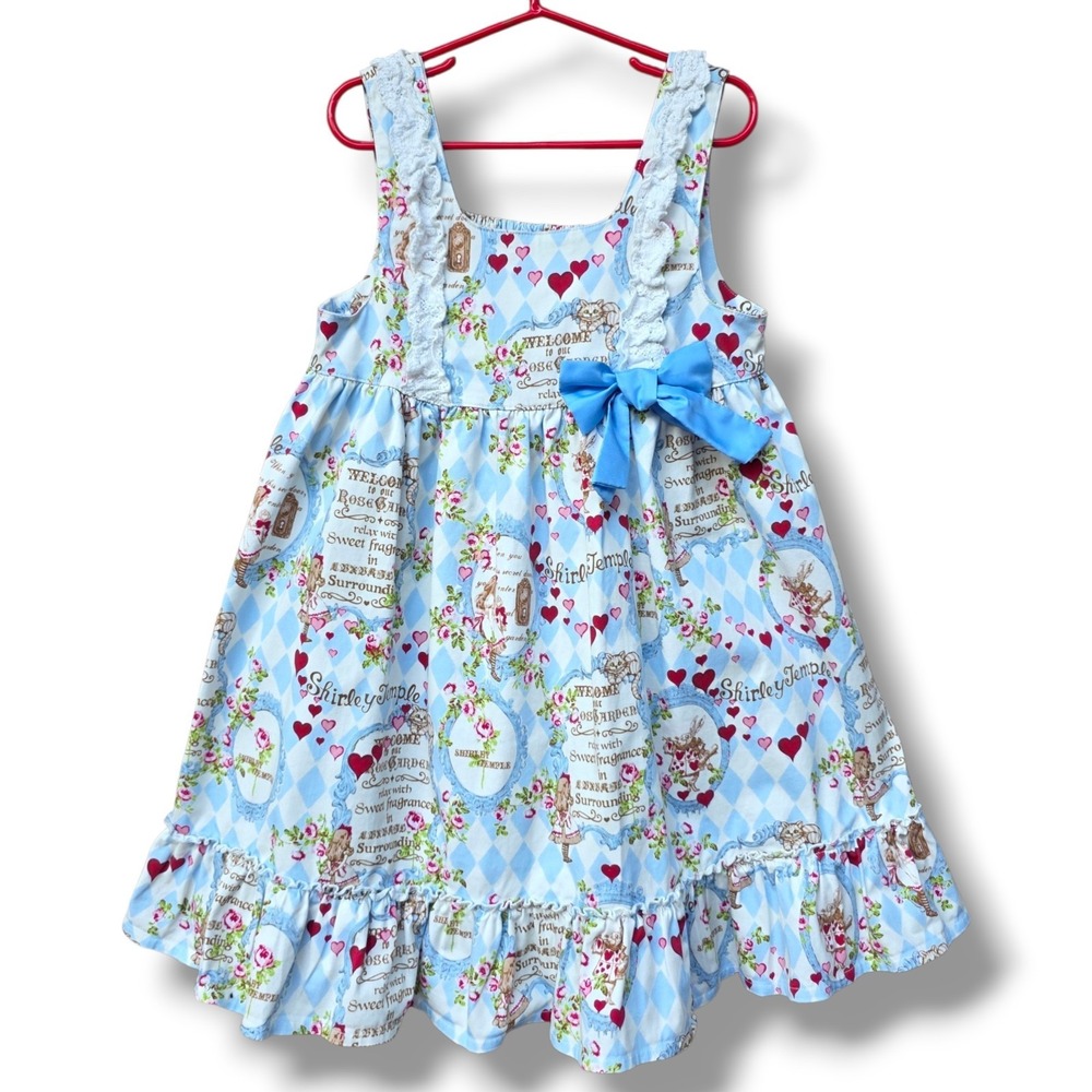 Shirley Temple Alice in Wonderland Dress Sz 6 Japanese Brand Kawaii Cheshire Cat